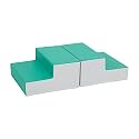 ECR4Kids SoftZone Junior Mix n' Match Step 360 Degree Climber, Beginner Playset, Emerald, 2-Pack