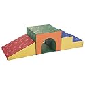 ECR4Kids SoftZone Single Tunnel Climber, Toddler Playset, Assorted, 3-Piece