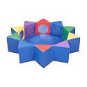 ECR4Kids SoftZone Wall of Mirrors Activity Center and Play Mat, Sensory Toy, Assorted, 3-Piece
