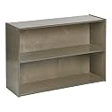 ECR4Kids Streamline 2-Shelf Storage Cabinet, 24in High, Grey Wash