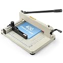 Ecraft Heavy Duty 12" Guillotine Paper Cutter - 400 Sheet Capacity,Solid Steel with HSS Blade,Industrial Commercial Trimmer for Office,School,Print Shop,Safety Lock & Clear Grids