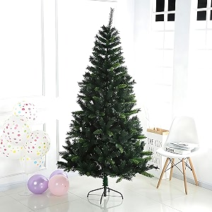 ecraftindia green artificial christmas tree 6 feet xmas pine tree with stand for table indoor outdoor home living room office church decor  merry christmas decorations items for home