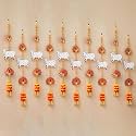 eCraftIndia Lotus Cow Flowers Decorative Wall Hangings for Diwali Decoration (Pack of 10)- Floral Wall Decor Lotus Wall Hangings for Home Temple Main Door- Diwali Decoration Items for Home Decor