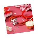 eCraftIndia Best Bro 925 Sterling Silver Rakhi for Brother with Roli Chawal Pack