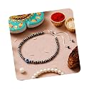 eCraftIndia Evil Eye Beads 925 Pure Sterling Silver Rakhi for Brother Bhaiya Bhai | Roli Chawal Pack | Raksha Bandhan Bracelet Rakhi Hamper | Chandi Ki Rakhis
