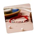 eCraftIndia Jai Shree Shyam 925 Sterling Silver Rakhi for Brother Bhaiya Bhai | Roli Chawal Pack | Greeting Card | Raksha Bandhan Bracelet Rakhi Hamper | Chandi Ki Rakhis