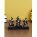 eCraftIndia Ganesha Laxmi Saraswari on Base Cold Cast Bronze Resin Decorative Figurine, Brown, One Size (UBKC288), Religious