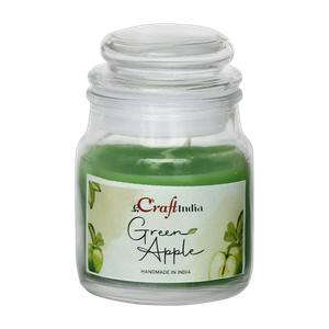 ecraftindia greenapple jar candle candle