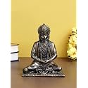 eCraftIndia Handcrafted Polyresin Bronze Finish Meditating Lord Hanuman Statue God Idol Perfect Hanuman Jayanti Gift for Home Decor and Spiritual Spaces - Ideal for Hindu Devotees, (16.5 x 14.5cm)