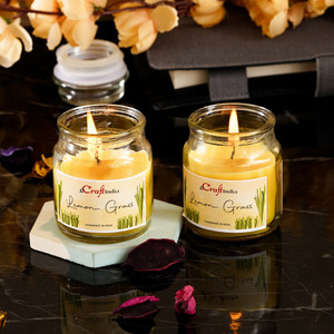ecraftindia jar - lemongrass candle