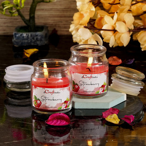 ecraftindia jar - strawberry candle
