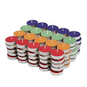 ecraftindia ladoo candles hand poured motichur laddoo candles  decorative tea light candle 100 paraffin wax  candle set of 8