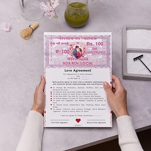ecraftindia love contract agreement - romantic love certificate gift for valentine39s day anniversary wedding - love agreement for husband wife boyfriend girlfriend