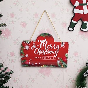 ecraftindia merry christmas happy new year banner door wall hanging christmas tree decoration items gifts hanging ornaments props xmas decorations items for home living room office church
