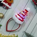 eCraftIndia Merry Christmas Themed Bow Headband - Christmas Tree Design Hair Accessories Headwear for Christmas Party - Best Gift for Women, Girls, Kids (Red, White)