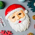 eCraftIndia Santa Claus Face Mask | Santa Claus Merry Christmas Decoration Party Ornaments Props | Christmas Tree Decoration Items for Home Office | Xmas Gifts for Women Men Kids Boys Girls