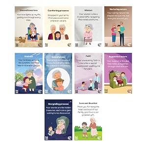 ecraftindia set of 10 messages greeting cards for grand mother  gift cards for birthday
