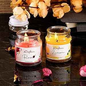 eCraftIndia Set of 2 Jar Lemon Rose