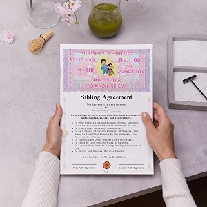 ecraftindia sibling agreement for brother amp sister - certificate gift for rakshabandhan bhai dooj birthday - perfect for celebrating sibling love and bond
