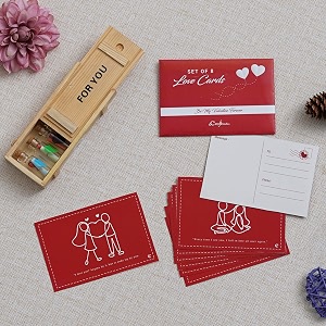 ecraftindia valentine gift for girlfriend boyfriend set of 8 love valentine cards for you wishing message bottles gift box valentine day gift for husband wife her him valentine day decoration item