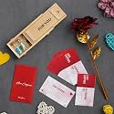 eCraftIndia Valentine Gift for Girlfriend Boyfriend Love Coupons Greeting Card, Red Rose Showpiece, Message Bottle For You Gift Box| Valentine Day Gift for Husband Wife Her| Valentine Decoration Items