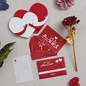 eCraftIndia Valentine Gift for Girlfriend Boyfriend | Love Valentine Cards, Hearts, Rose Showpieces | Valentine Day Gift for Husband Wife Her Him | Valentine Day Decoration Items