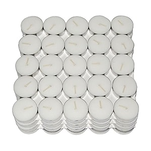 ecraftindia set of 20 white wax unscented tea light candles  t light candles  navaratri diwali decoration items for home decor  christmas diwali gifts items for family and friends