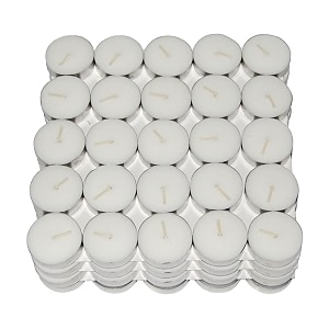 ecraftindia wax unscented tea light candles 51 cm x 51 cm x 13 cm white 50 pieces