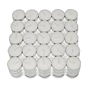 eCraftIndia Wax Unscented Tea Light Candles (51 cm x 51 cm x 13 cm, White, 50 Pieces)