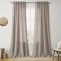 Nanspring Extra Long Linen Curtains 144 Inch