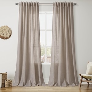 Ecru Linen Curtains for Living Room 100