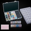 Ecurfu Diamond Painting Bead Storage Containers, 28 Grids 2 Pack