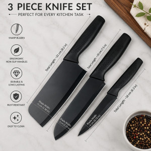 ECUSSI 3 Pc Stainless Steel Knife Set