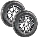eCustomrim 2-Pack Radial Trailer Tire Rim Assembly 145/R12 Black 5 Lug