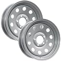 eCustomrim 2-Pack Trailer Wheel 15X5 15 Inch 5 Lug Silver Modular Rim