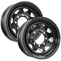 eCustomrim 2-Pack Trailer Wheel 16X6 16 Inch 8 Lug On 6.5 Black Spoke Rim
