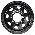 eCustomrim Trailer Wheel 16X6 16 Inch 8 Lug On 6.5 Black Spoke Rim