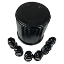 eCustomrim Trailer Wheel Lug Cap Set with Black Hub Cover and Lug Nuts
