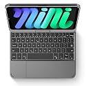 edaiser Swivel Keyboard Case iPad mini 7th A17 Pro &amp; 6th Generation Gray
