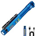 EDC Flashlight Rechargeable,800 Lumen Small Flashlight with Magnetic Clip &amp; Base, 11 Modes LED Flashlight,Glass Breaker&amp;Bottle Opener, USB-C Flashlight for Working,Home and Emergency