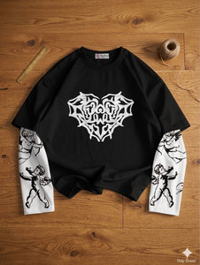 Eddicted Printed Men Round Neck Black T-Shirt