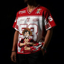 Eddicted Printed Men V Neck Red T-Shirt