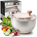 EDELHAUS Salad Spinner Stainless Steel - Lettuce Fruit Vegetable Washer