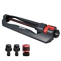 Eden 94105 Weighted Oscillating Sprinkler | Covers Up to 3,600 sq. ft., 16 Precision Nozzles, Adjustable Range, Flow Control, Turbo Drive Motor, Quick Connect Bundle