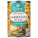 Eden Organic Garbanzo Beans, 15 oz Can, No Salt, Non-GMO, Gluten Free, Vegan, Kosher, U.S. Grown, Heat and Serve, Macrobiotic, Chickpeas