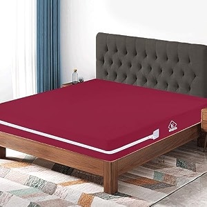 mattress protector zippered single_75x36_6 maroon