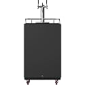 EdgeStar KC7000TRIP 24 Inch Wide Triple Tap Kegerator for Full Size Kegs with Electronic Control Panel - Black Stainless Steel