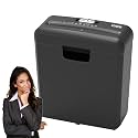 Ediesi, Document Shredder for Home and Office Paper Shredder Up to 6 Sheets for Credit Cards, CDs and DVDs, Portable with 10 Litre Bin