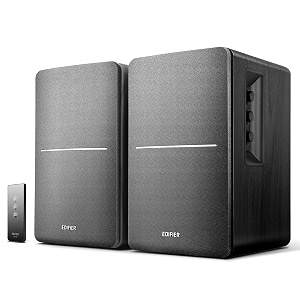 edifier r1280t powered bookshelf speakers - 20 active near field studio monitor speaker - black - 42 watts rms