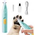 edihome Pet Paw Trimmer for Dogs &amp; Cats LED Light Low Noise Rechargeable Cordless Electric Grooming Clipper Kit Safe Precision Hair Trimmer for Paws Face Eyes Ears Rump 2 Speed Pet Shaver Tool (color-sky)